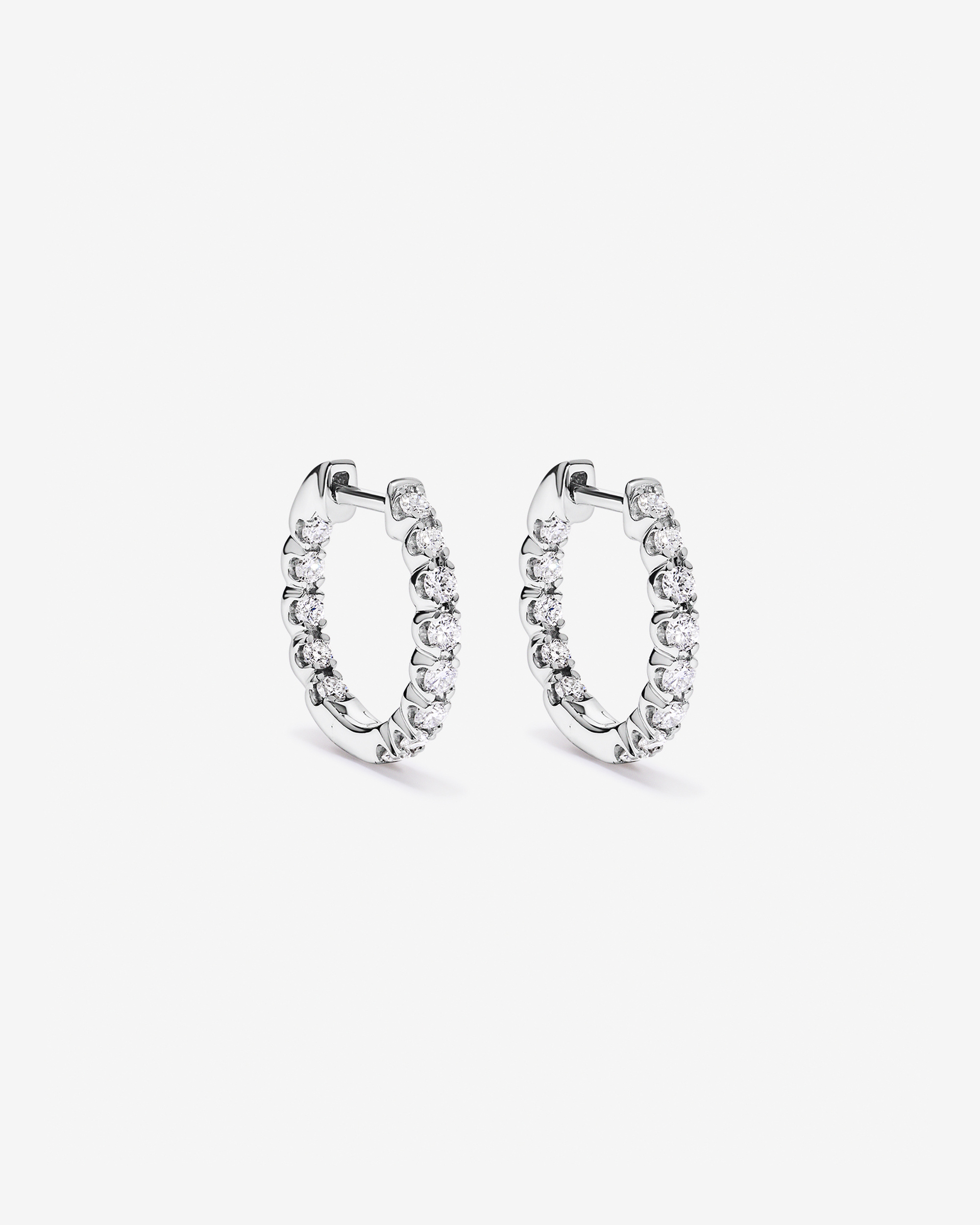 Custom diamond hoop earrings